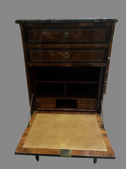 A flap-top secretary, simulating a chiffonier,...