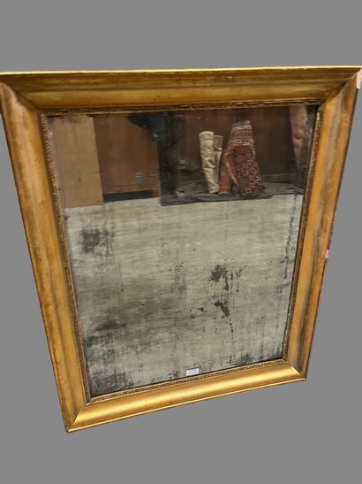 Grey and gold lacquered wood Trumeau d'entredeux,...