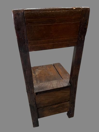 Set of five chairs including:
- Two stained...