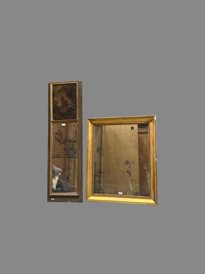 Grey and gold lacquered wood Trumeau d'entredeux,...