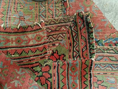 Smyrna carpet (warp, weft and wool pile),...