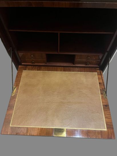 A flap-top secretary, simulating a chiffonier,...