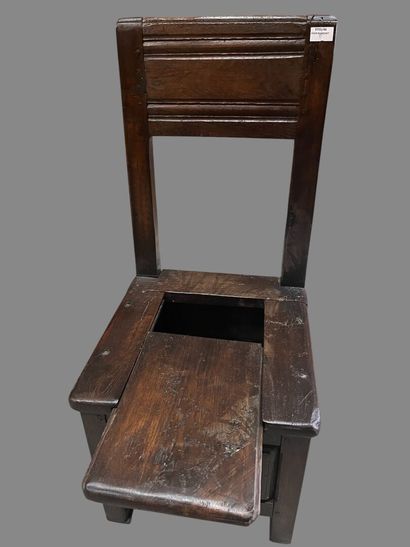 Set of five chairs including:
- Two stained...