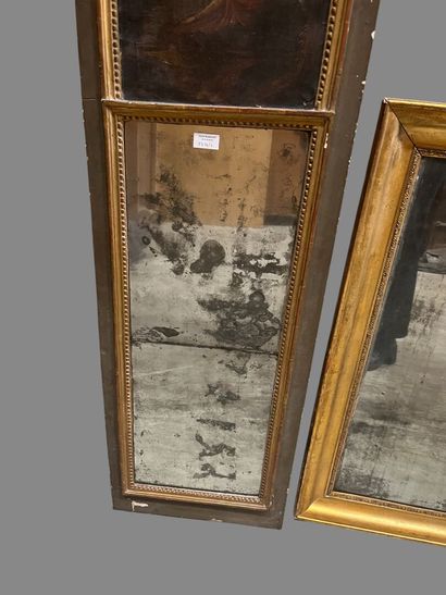 Grey and gold lacquered wood Trumeau d'entredeux,...