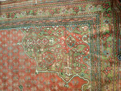 Smyrna carpet (warp, weft and wool pile),...