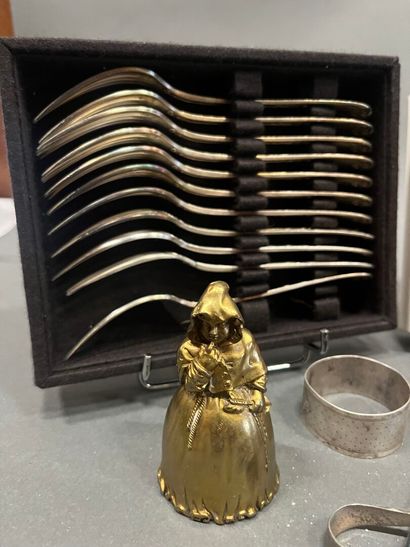 Set of silver-plated flatware, snail service,...