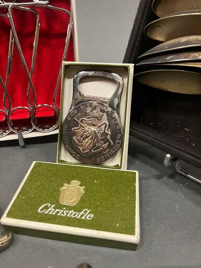 Set of silver-plated flatware, snail service,...