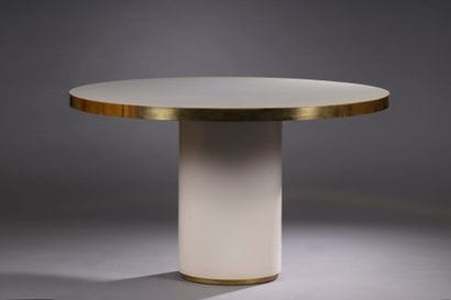 FRENCH WORK 1970
White lacquered wooden dining...