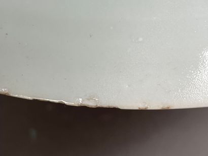 Paire d'assiettes en porcelaine à décor de...