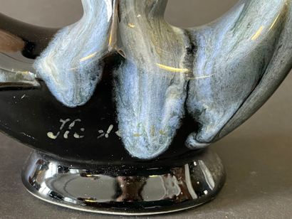 Suite de quatre vases de formes libres en...