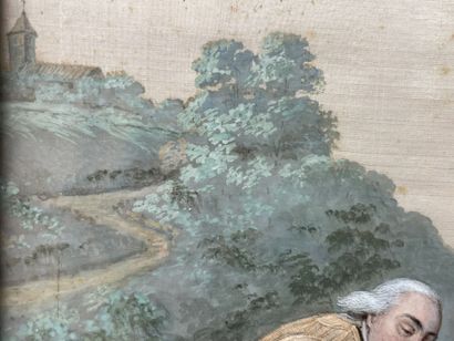 La bénédiction d'un abbé par un cardinal
Peinture...