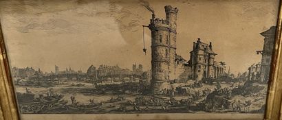 Lot de neuf gravures notamment XIXème si...