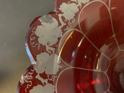 Lot de verrerie et cristal comprenant carafe...