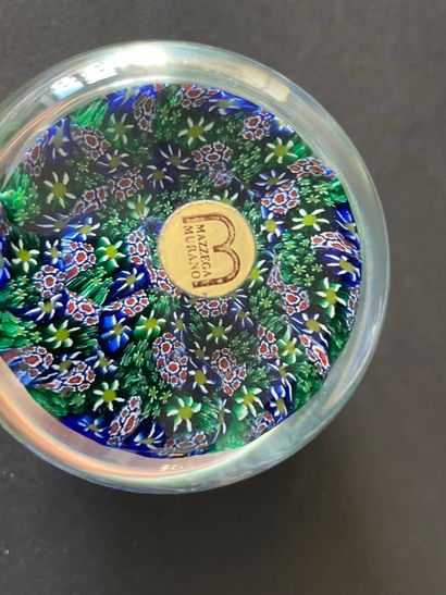 Deux sulfures millefiori en verre de Murano
Diam...