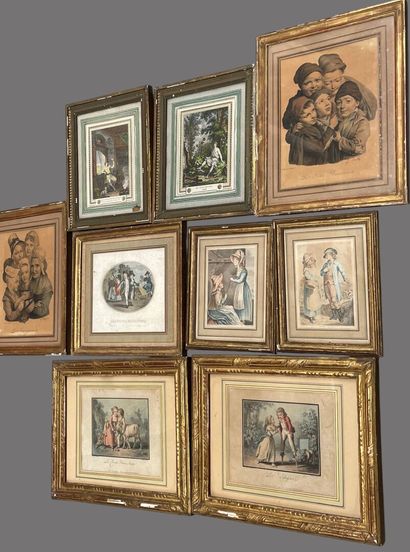 Lot de gravures XIXème siècle, notamment...