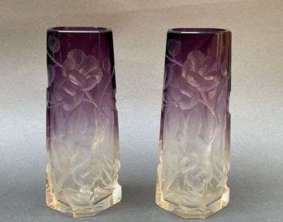 Cristallerie MOSER KARLSBAD
Paire de vases...