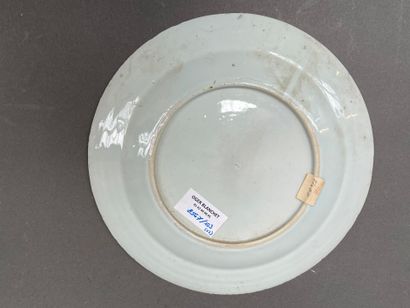 Paire d'assiettes en porcelaine à décor de...