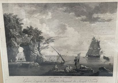 Lot de neuf gravures notamment XIXème si...