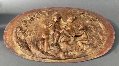 D'après Léon BERTAUX (1827-1915)Plaque en...