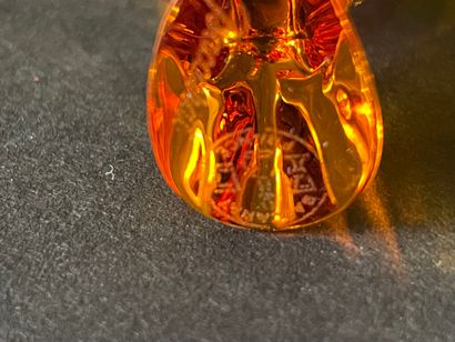 BACCARAT
Quatre papillons en cristal jaune...