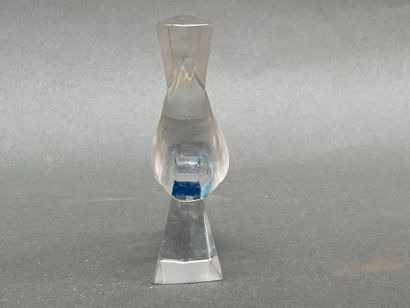 LALIQUE France
Deux oiseaux à crête bleue...