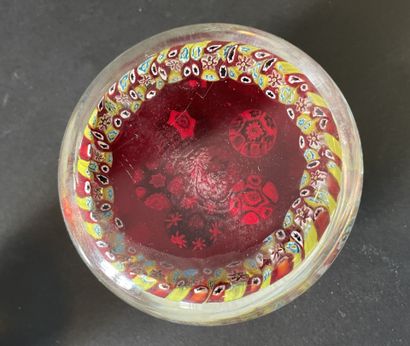Deux sulfures millefiori en verre de Murano
Diam...