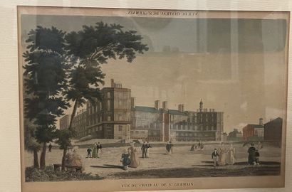 Lot de trois gravures : 
