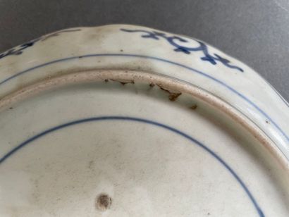 Jatte en porcelaine à décor en camaïeu bleu...