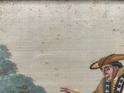 La bénédiction d'un abbé par un cardinal
Peinture...