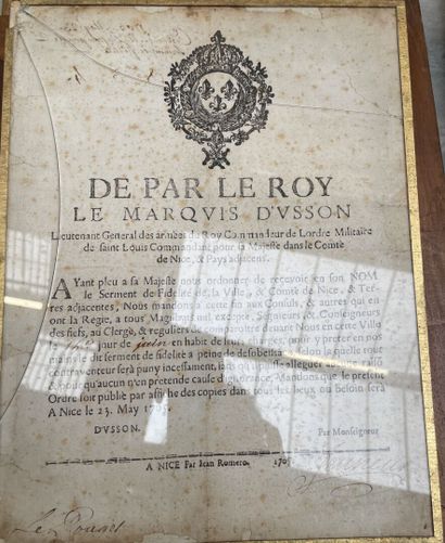Lot de pièces encadrées XIXème et XXème siècle...