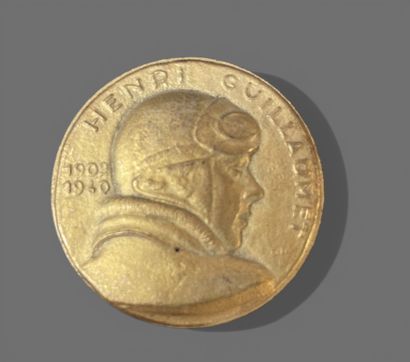 Lot de médailles en bronze dont :
-Thème...