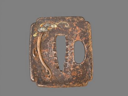 Collection de sept tsuba.
Japon, Epoque Meiji...
