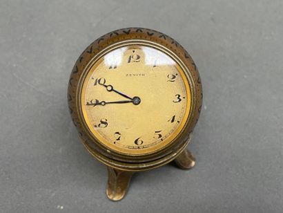 ZENITH 
Pendulette sphérique en bronze et...