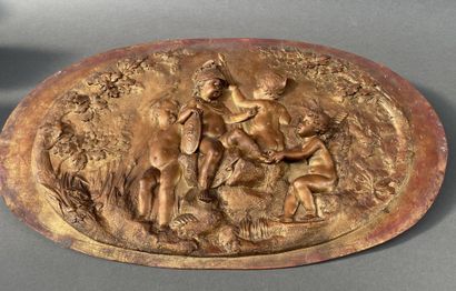 D'après Léon BERTAUX (1827-1915)Plaque en...