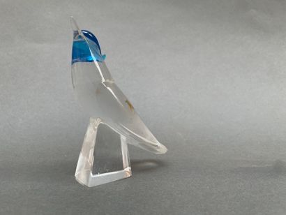 LALIQUE France
Deux oiseaux à crête bleue...