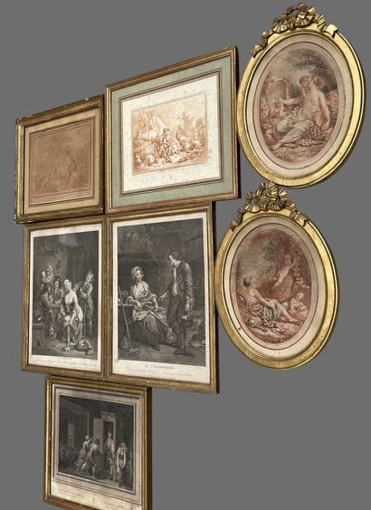 Lot de gravures du XVIIIème siècle
Tache...