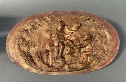 D'après Léon BERTAUX (1827-1915)Plaque en...
