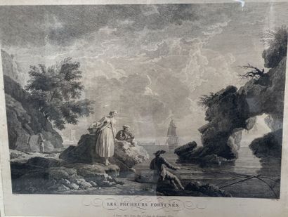 Lot de neuf gravures notamment XIXème si...
