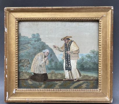 La bénédiction d'un abbé par un cardinal
Peinture...