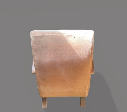 Paire de fauteuils confortables en bois clair
Style...