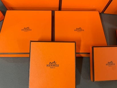 HERMÈS Paris 
Set of ten jewelry boxes, including...