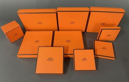 HERMÈS Paris 
Set of ten jewelry boxes, including...