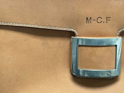 HERMES Paris
Camel leather shoulder bag,...
