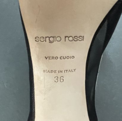 Sergio ROSSI 
Pair of two-tone white and...