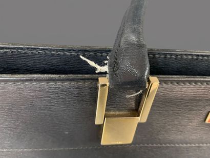 GUCCI 
Black Safiano leather tote bag, double...