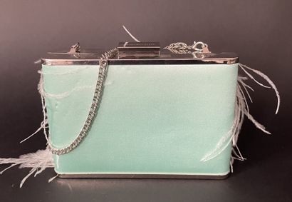 Alessia MASSIMO 
Hard metal bag with turquoise...