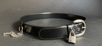 DOLCE & GABBANA
Black leather belt, metal...
