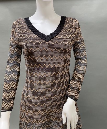 MISSONI
Knit dress with gold lurex, V-neck,...