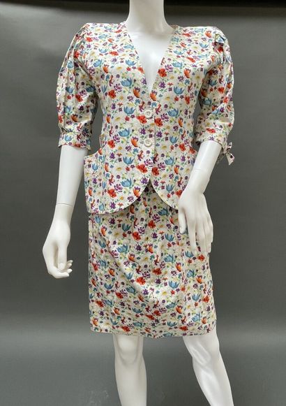UNGARO Parallèle 
Floral-print cotton suit,...