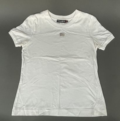 DOLCE & GABBANA 
White short-sleeved T-shirt....